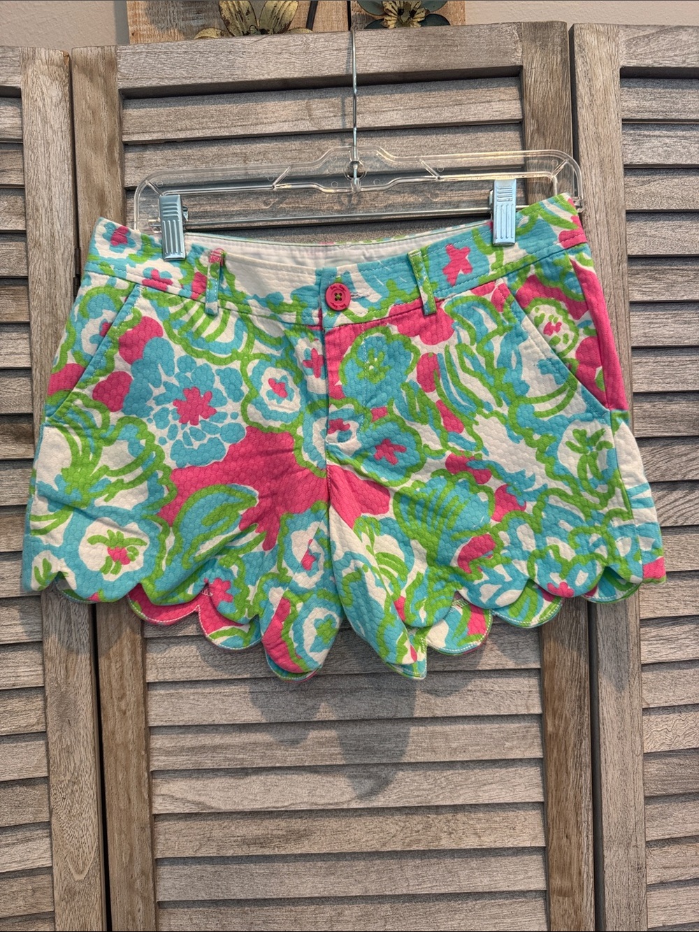 Lilly Pulitzer The Buttercup Scalloped Shorts women’s  size 0